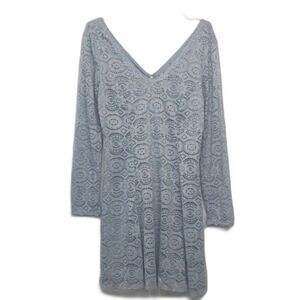 Jodi Kristopher Delicate Lace Wide Neckline Dress